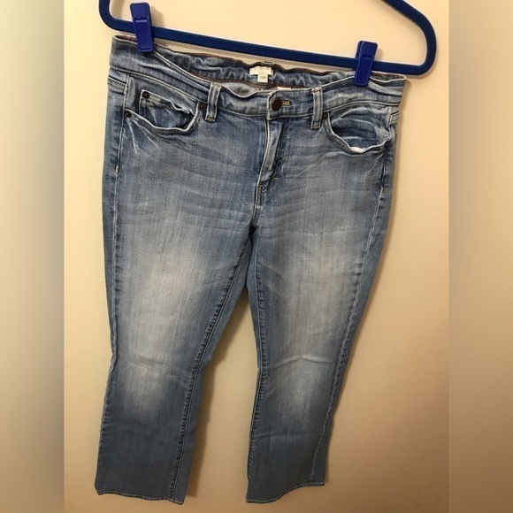 J. Crew Womens Cotton Mid Rise Bootcut Full Zip Faded Light Wash Jeans Size 29R - Picture 8 of 15